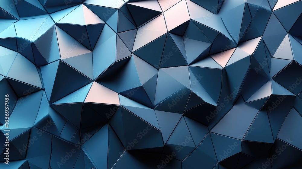 Obraz premium Geometric background in a 3D rendering style