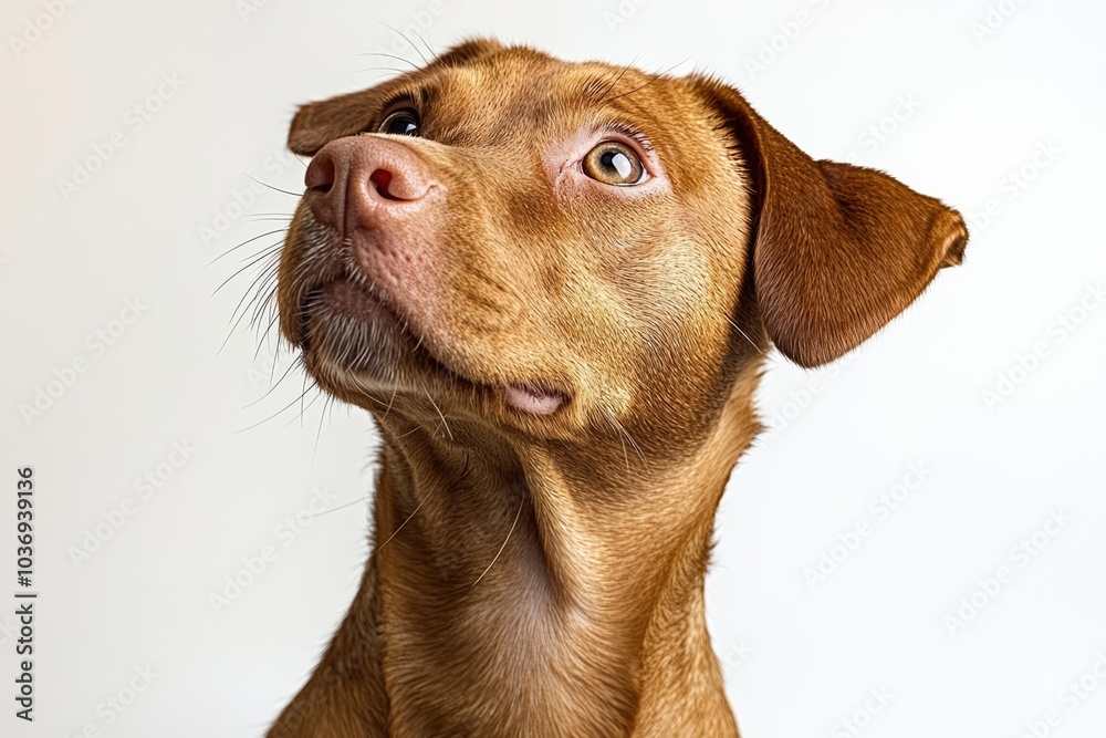 custom made wallpaper toronto digitalPortrait of an adorbale mixed breed puppy , isolated on white background, , copy space for text,