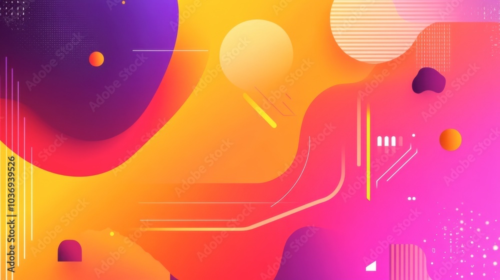 Fototapeta premium Vibrant Abstract Background with Shapes and Colors