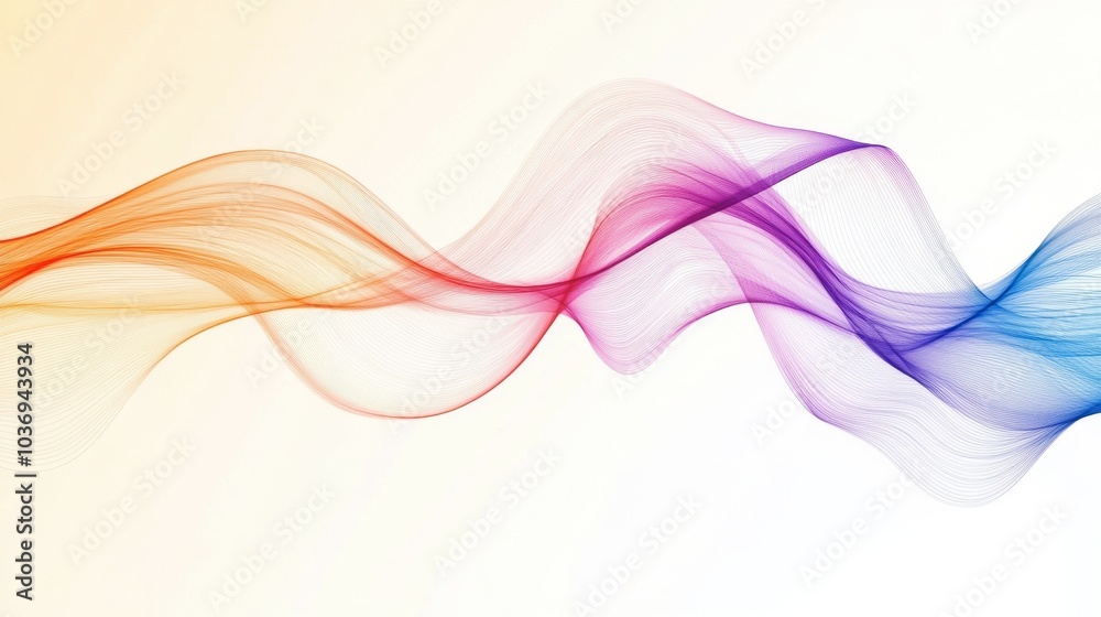 Colorful Abstract Waves of Light Flowing Smoothly Colorful Abstract Waves of Light Flowing Smoothly
