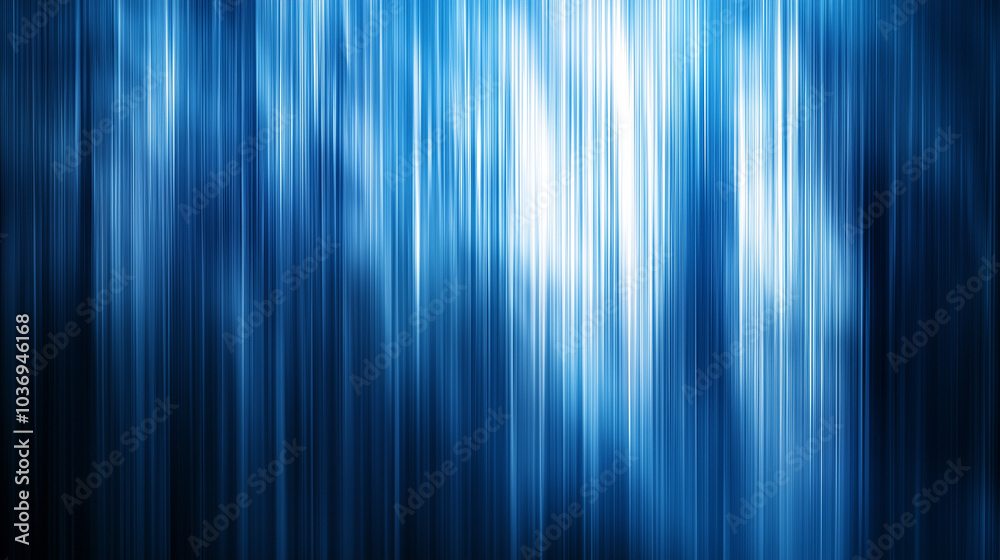 Abstract vertical blue light streaks on a dark background