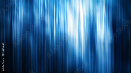Abstract vertical blue light streaks on a dark background