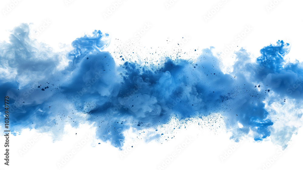 Set of A stunning blue watercolor backdrop with flowing ink patterns spreading gracefully on transparent background. Ai generated Set of A stunning blue watercolor backdrop with flowing ink patterns spreading gracefully on transparent background. Ai generated