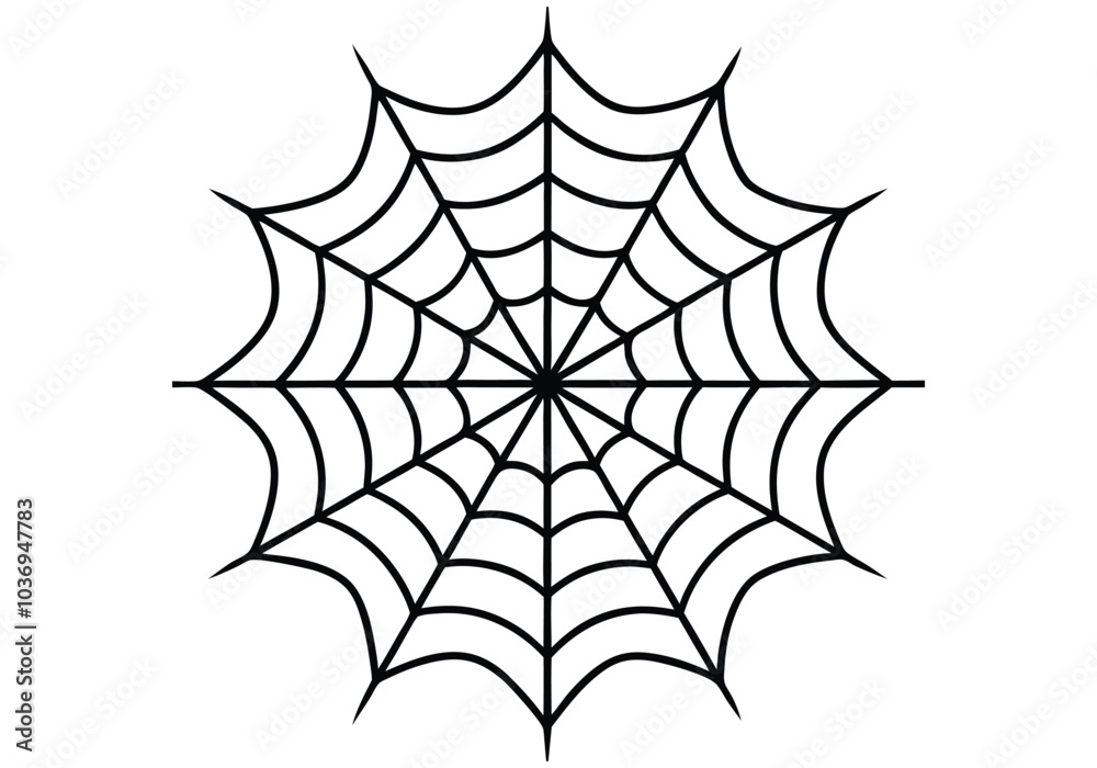 Minimalist Continuous Line Art of a Spider Web – Abstract Vector Design Minimalist Continuous Line Art of a Spider Web – Abstract Vector Design