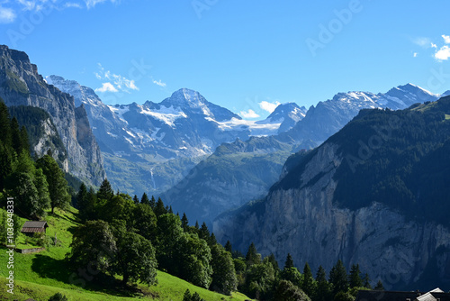 Alpine Peaks with Breithorn Central, Switzerland photo