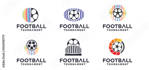 Football Cup Logo Design, football sports league championship