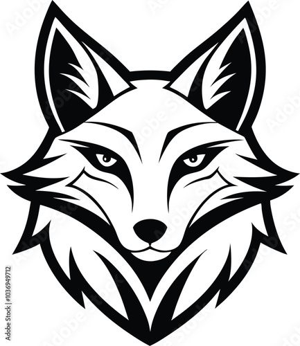  Wolf Head line Art Vector Illustration