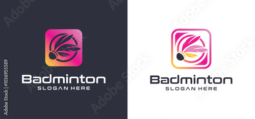 Badminton sports logo design, league matches, badminton sports tournaments.