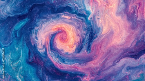 Swirling Colorful Abstract Galaxy Background