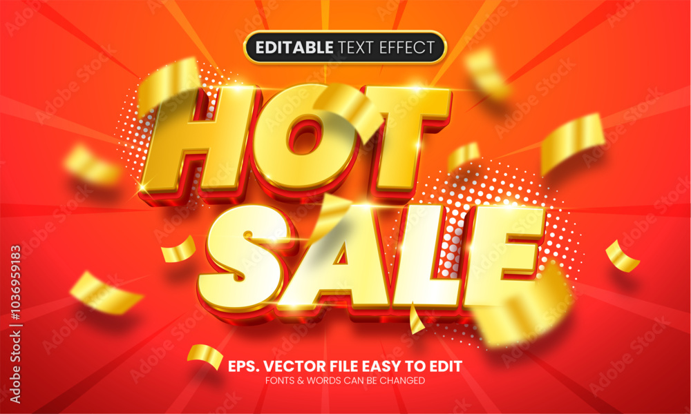 Hot sale promotion 3d editable text effect Hot sale promotion 3d editable text effect