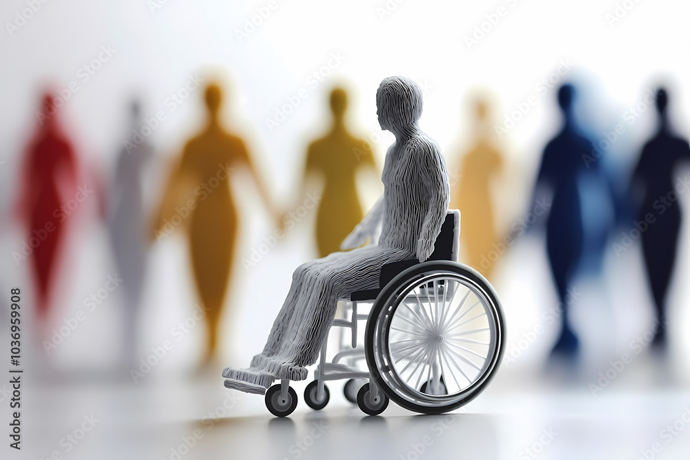 An image of a person in a wheelchair, symbolizing inclusiveness, represents the values of equality, accessibility, and the celebration of diversit An image of a person in a wheelchair, symbolizing inclusiveness, represents the values of equality, accessibility, and the celebration of diversit