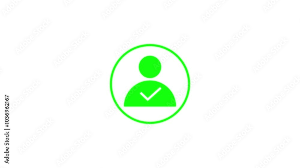 Profile icon animation with tick mark Profile icon animation with tick mark