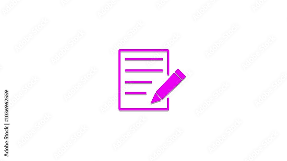 Documents check list icon animation Documents check list icon animation
