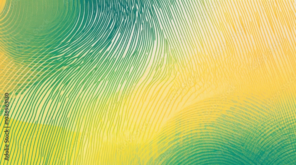Obraz premium Abstract Colorful Waves in Green and Yellow Background