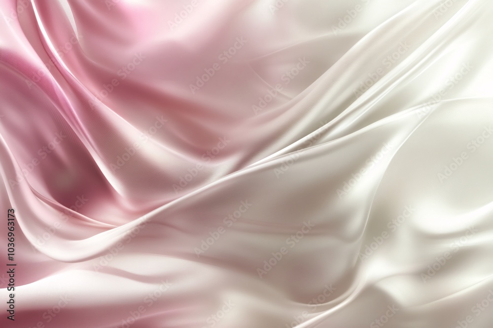 Obraz premium Abstract Pink and White Silk Fabric Texture Background