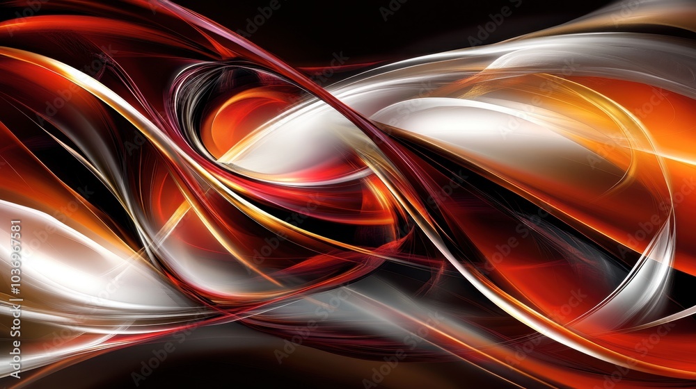 Dynamic Abstract Waves in Fiery Colors Dynamic Abstract Waves in Fiery Colors