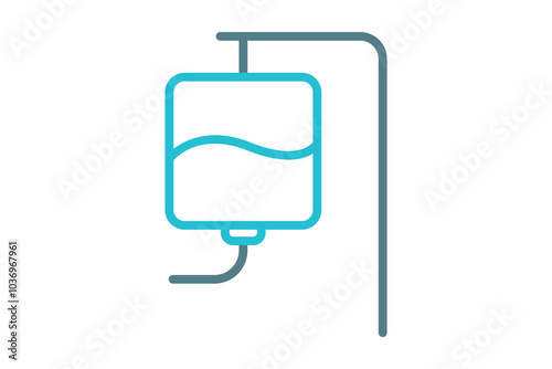 Infusion icon. line icon style. icon related to medical. health elements vector illustration