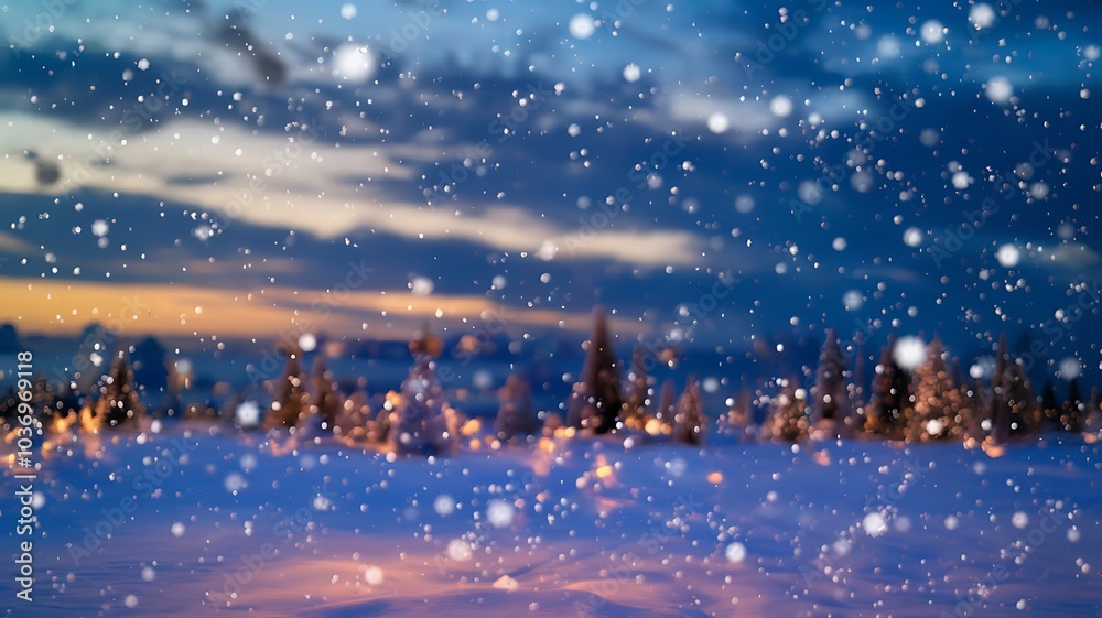Fototapeta premium christmas tree and snow