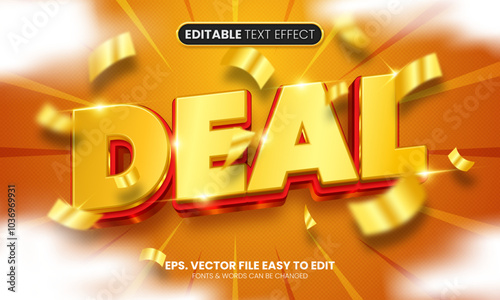 Deal promotion 3d editable text effect