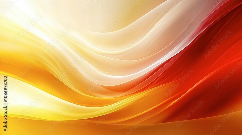 Warm Abstract Waves of Yellow and Red Colors Warm Abstract Waves of Yellow and Red Colors