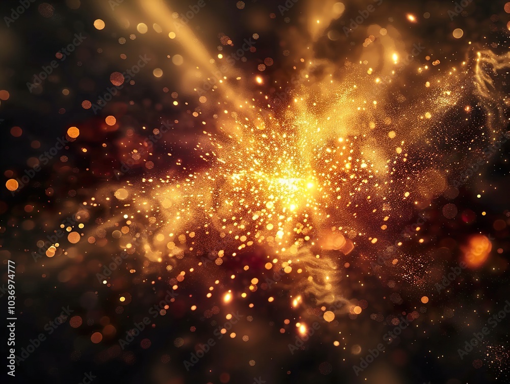 Golden Sparkles Abstract Background - Shimmering Texture Golden Sparkles Abstract Background - Shimmering Texture