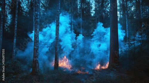 Mystical Forest Fire