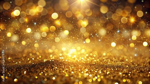 abstract gold background with blur bokeh light glitter glow magical moment luxury atmosphere on ground stage photo