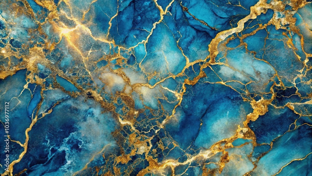 abstract blue and gold marble texture with shimmering detail abstract blue and gold marble texture with shimmering detail
