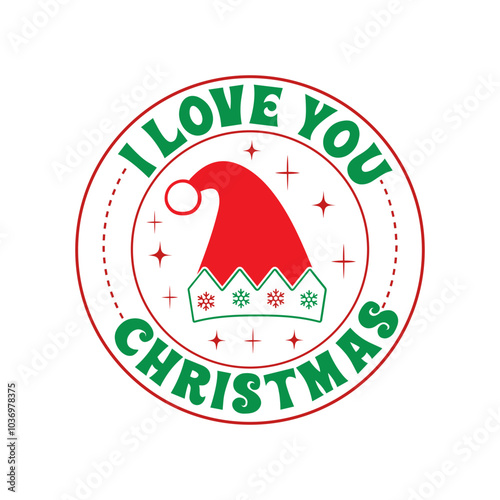 I love you christmas Svg Design
