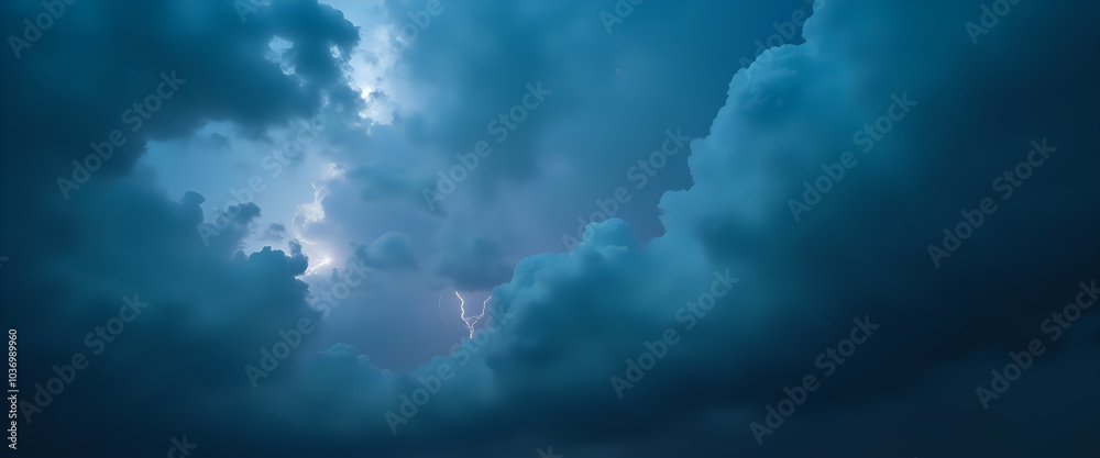 Obraz premium Dark storm clouds forming over the horizon