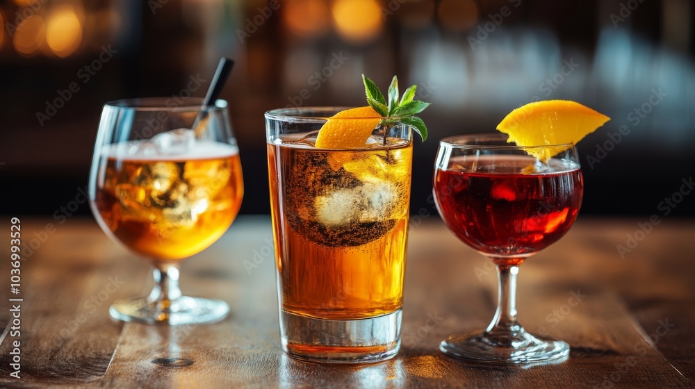 Alcoholic beverage cocktails