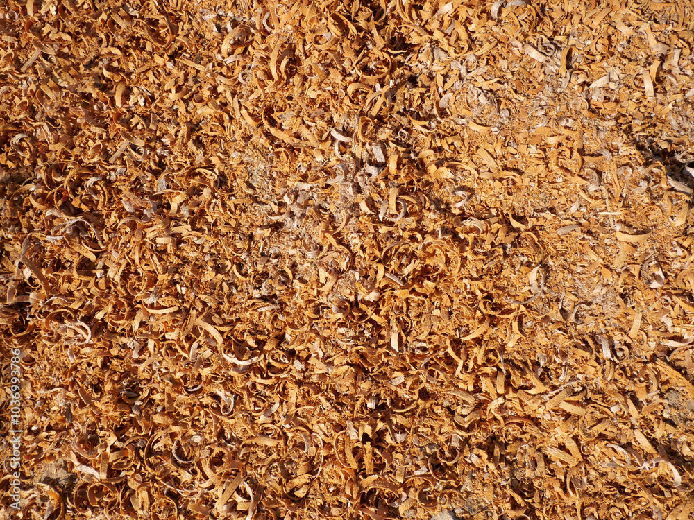 Pile of wood shavings and sawdust texture Pile of wood shavings and sawdust texture