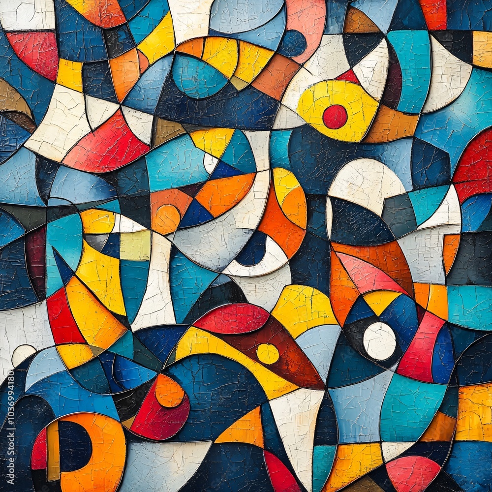 Fototapeta premium colorful cubism painting