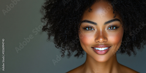 Portrait of a beautiful smiling black woman