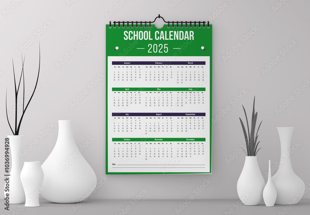 Calendar Layout 2025 Stock Template | Adobe Stock