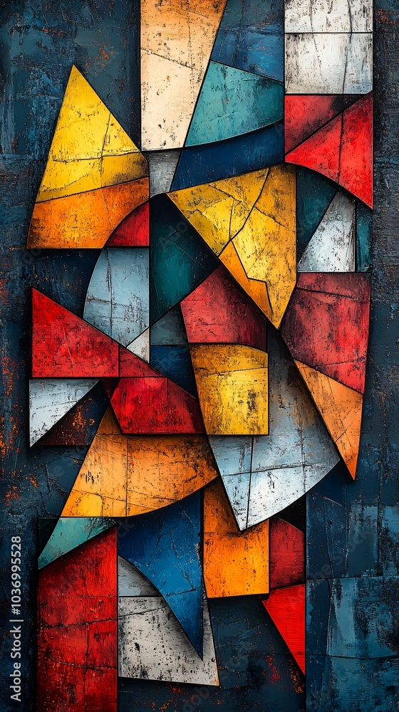 Fototapeta premium colorful cubism pattern background
