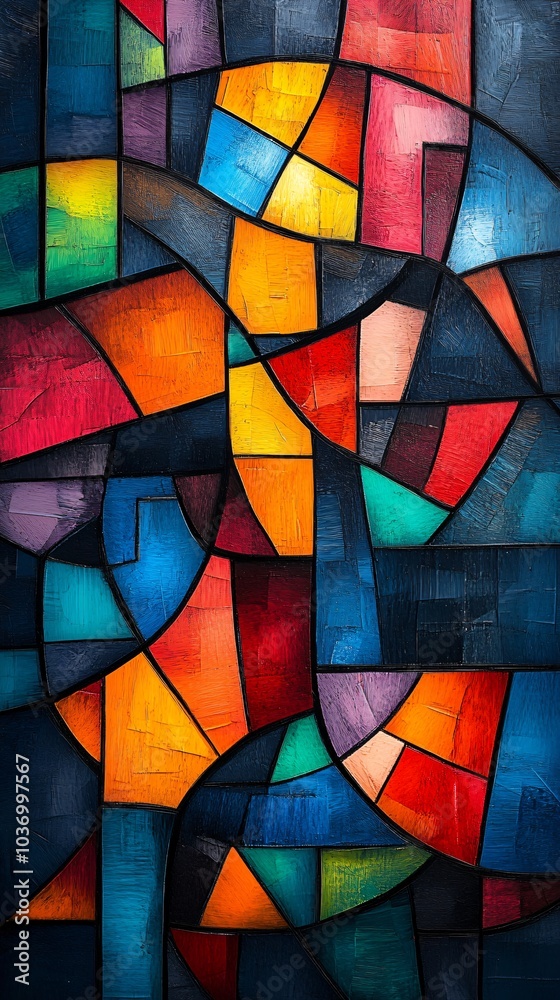 Fototapeta premium colorful cubism texture