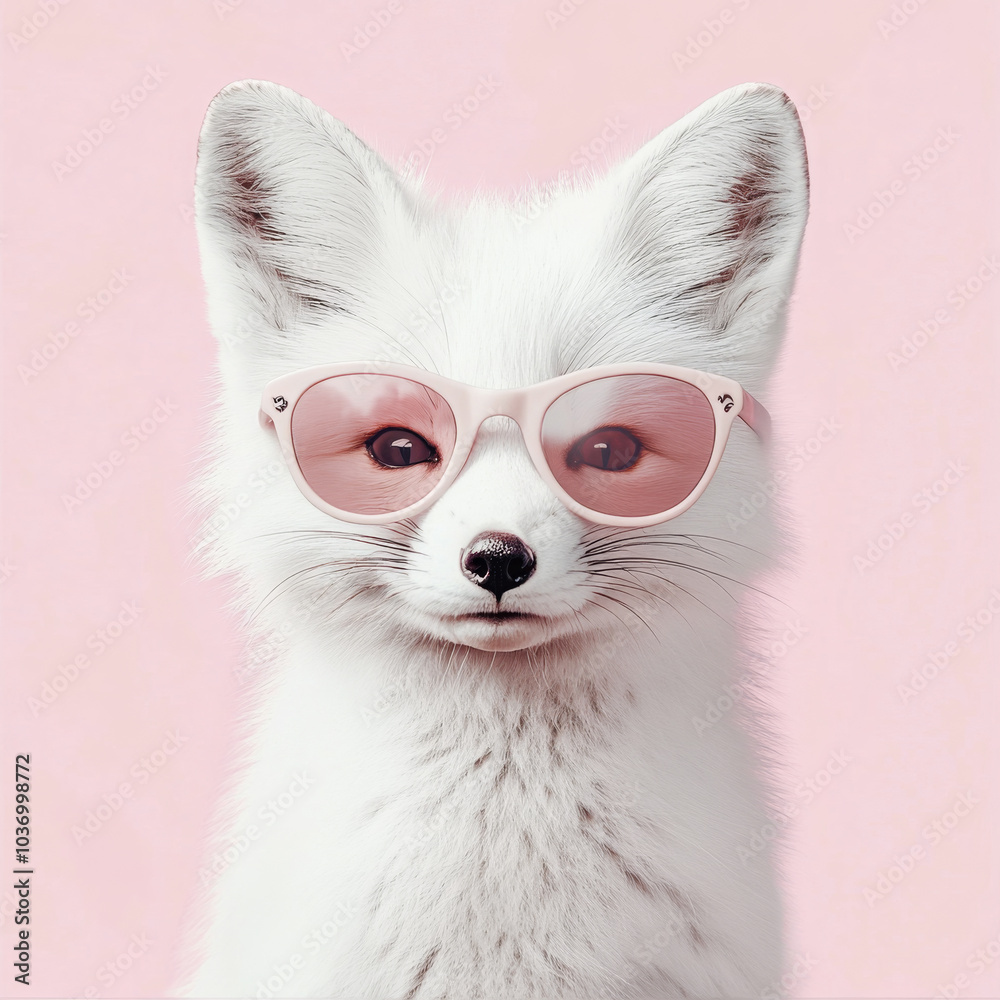 Obraz premium fox wearing sunglasses