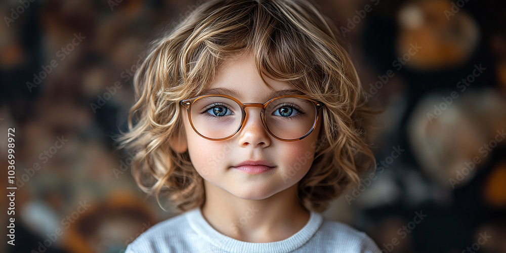 Portrait of a cute little boy with glasses Portrait of a cute little boy with glasses