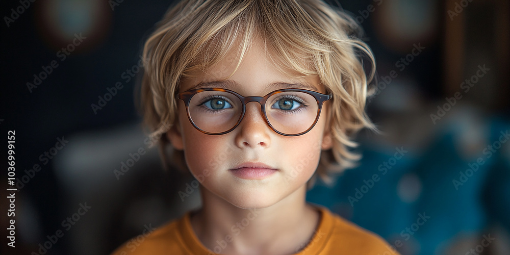 Portrait of a cute little boy with glasses Portrait of a cute little boy with glasses