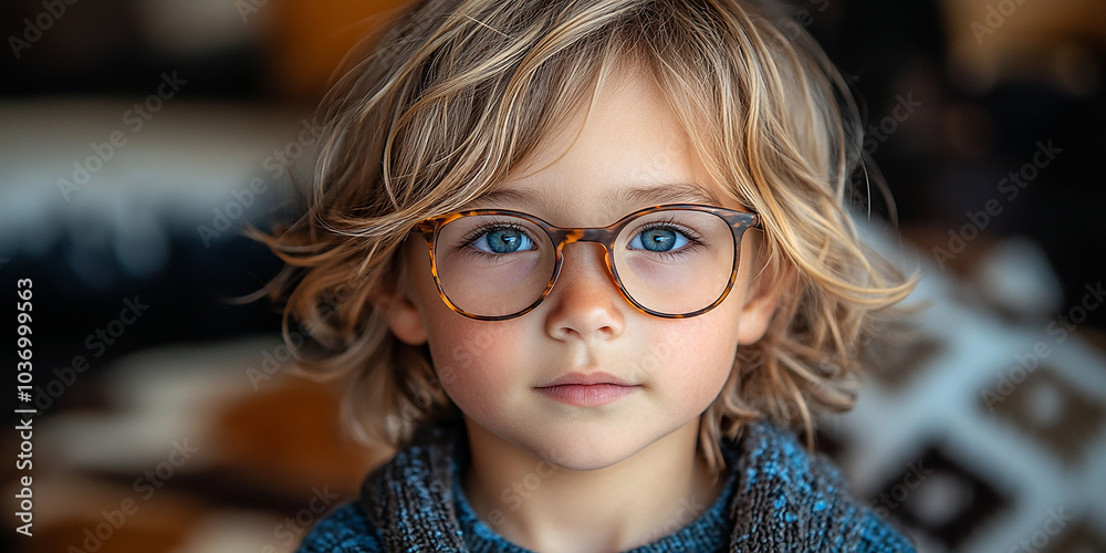 Portrait of a cute little boy with glasses Portrait of a cute little boy with glasses
