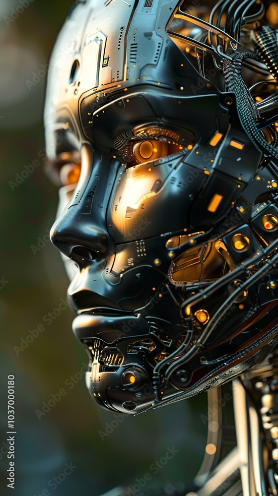 Futuristic Robot Head: A Glimpse into the Future of AI Futuristic Robot Head: A Glimpse into the Future of AI