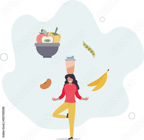 Sports nutrition and active lifestyle healthy eating menu.flat design with people.