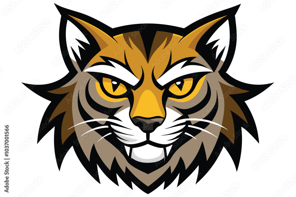Obraz premium Scottish Wildcat Badge Vector for Wilderness and Outdoor Adventure