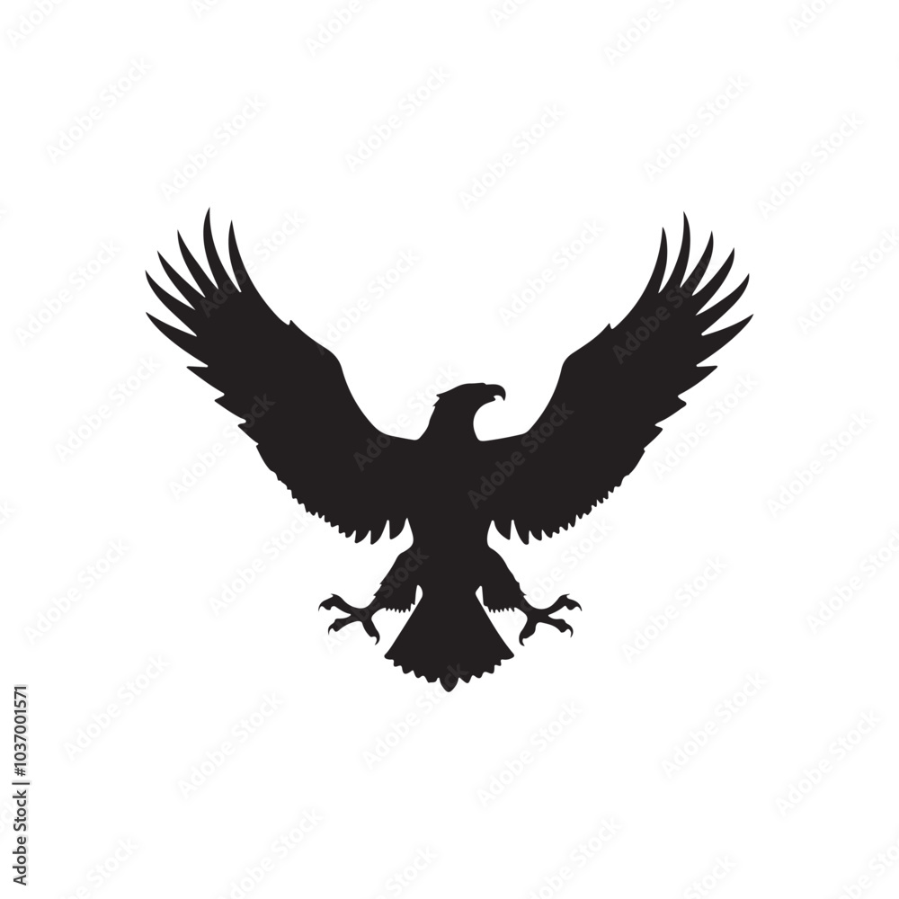 Obraz premium Majestic Eagle Silhouette Soaring High.