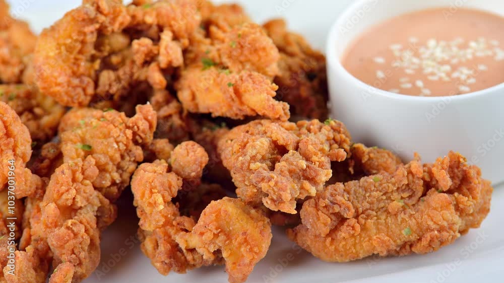 fried chicken on white plate fried chicken on white plate