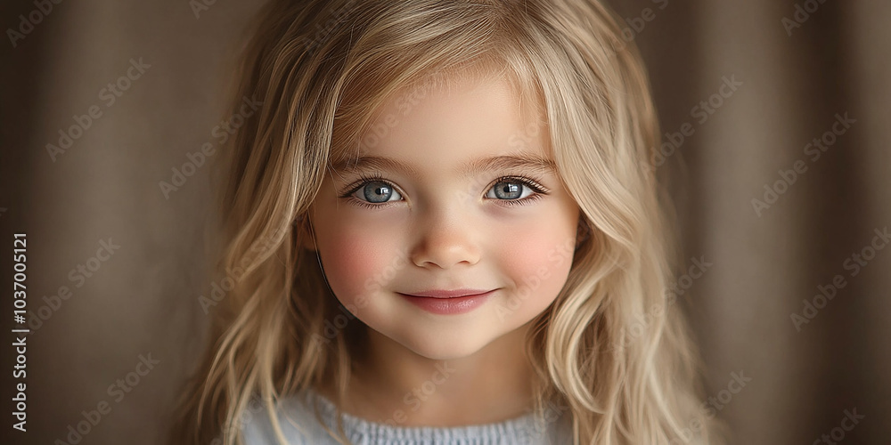 Portrait of a beautiful little girl looking at the camera Portrait of a beautiful little girl looking at the camera