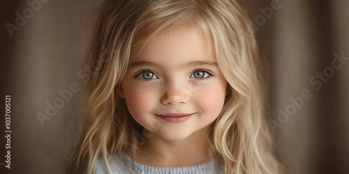 Portrait of a beautiful little girl looking at the camera