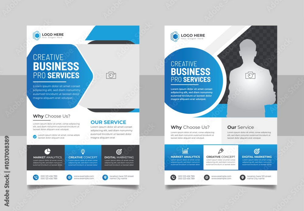 Multipurpose business corporate flyer template, A4 annual report marketing agency colorful cover page design set. Multipurpose business corporate flyer template, A4 annual report marketing agency colorful cover page design set.