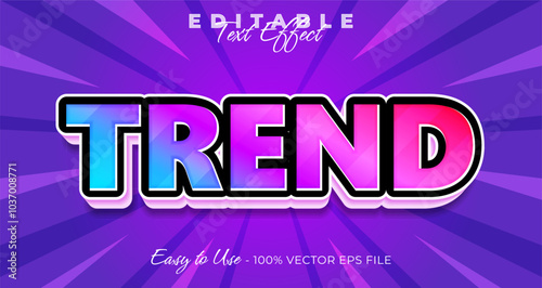 Trend typography modern editable text effect